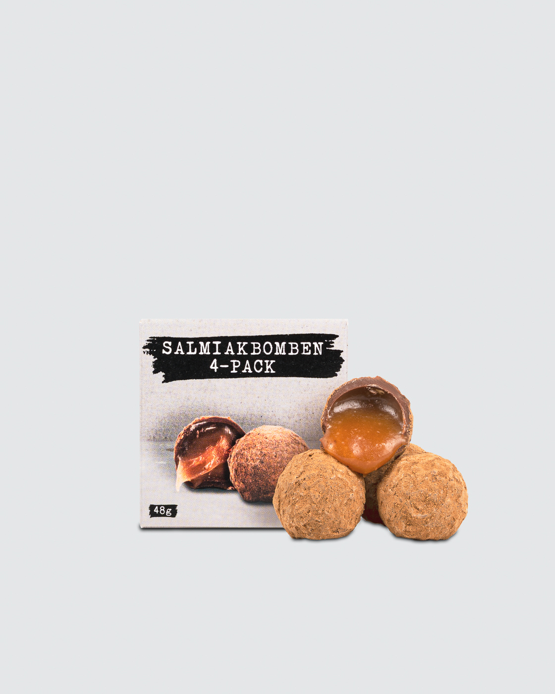 Salmiakbomben 4-pack i gruppen Chokoladeovertrukket lakrids hos Haupt Lakrits AB (100170074)