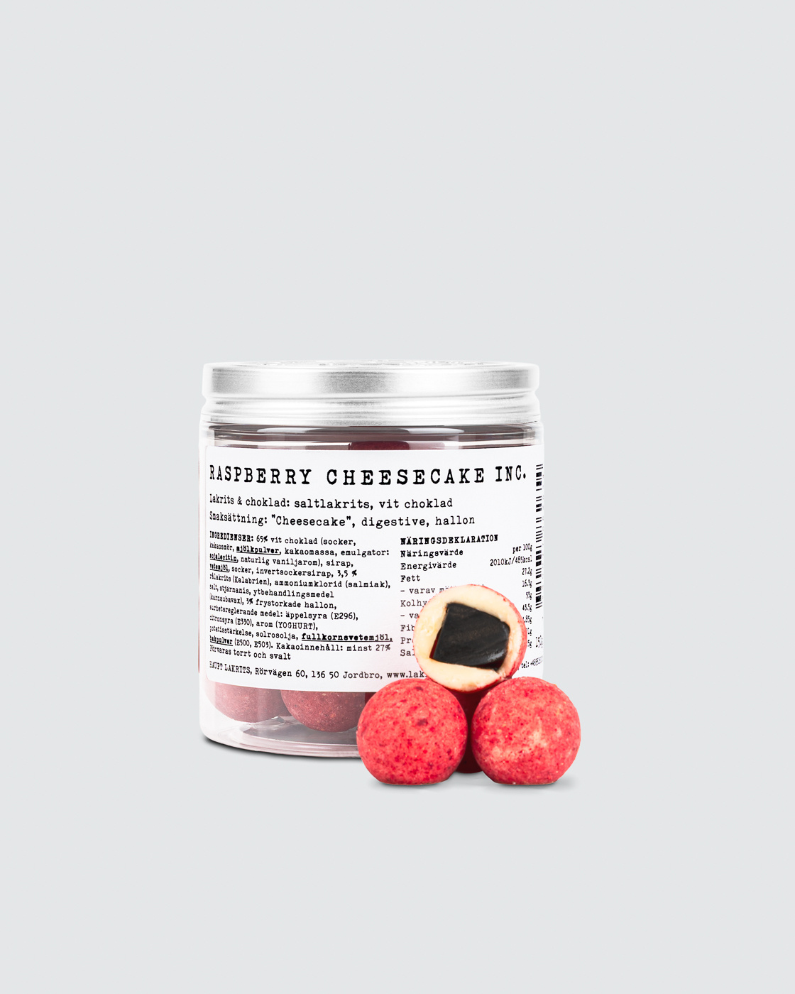 Raspberry Cheesecake Inc. - 150g i gruppen Outlet hos Haupt Lakrits AB (100170170)