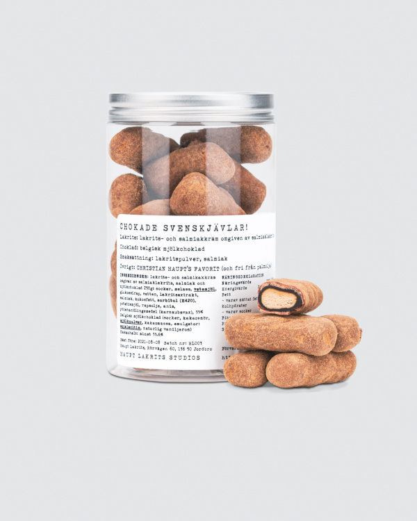 Chokade Svenskjävlar! i gruppen Chokoladeovertrukket lakrids hos Haupt Lakrits AB (100165)